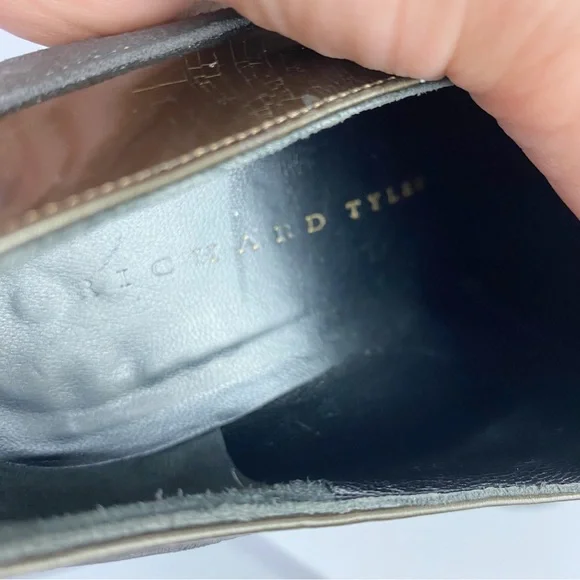 Richard Tyler Retro Lace-Up Oxford Heel Bootie Shoes - Picture 8 of 8